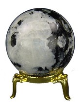 Butw Mondstein Und Turmalin Heilung 4.8cm Kristall Sphere W/St&auml;nder 4794K