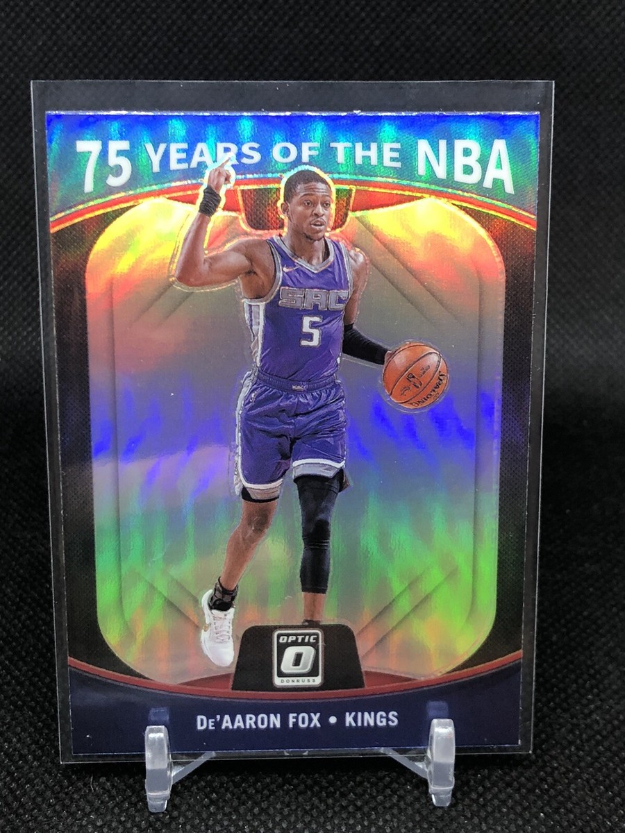 NBA Prizm De’Aaron Fox RC silver PSA10 2021-22 Optic De'Aaron Fox 75 Years of the NBA Silver Prizm Card