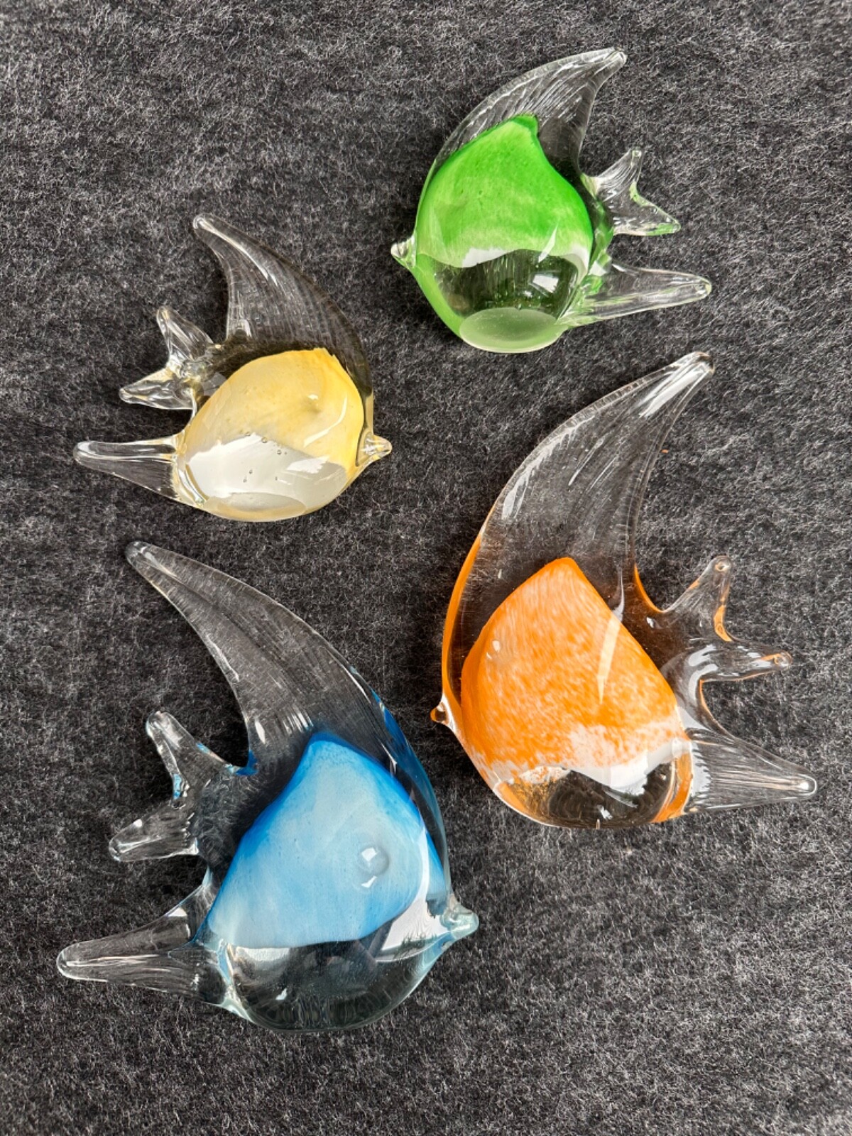 Leonardo Deko Glasfische Dekoration Handmade Fische aus Glas Unikat Set 4 Stück