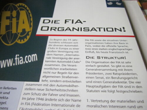 Formel 1 Archiv Die FIA Organisation - Afbeelding 1 van 1