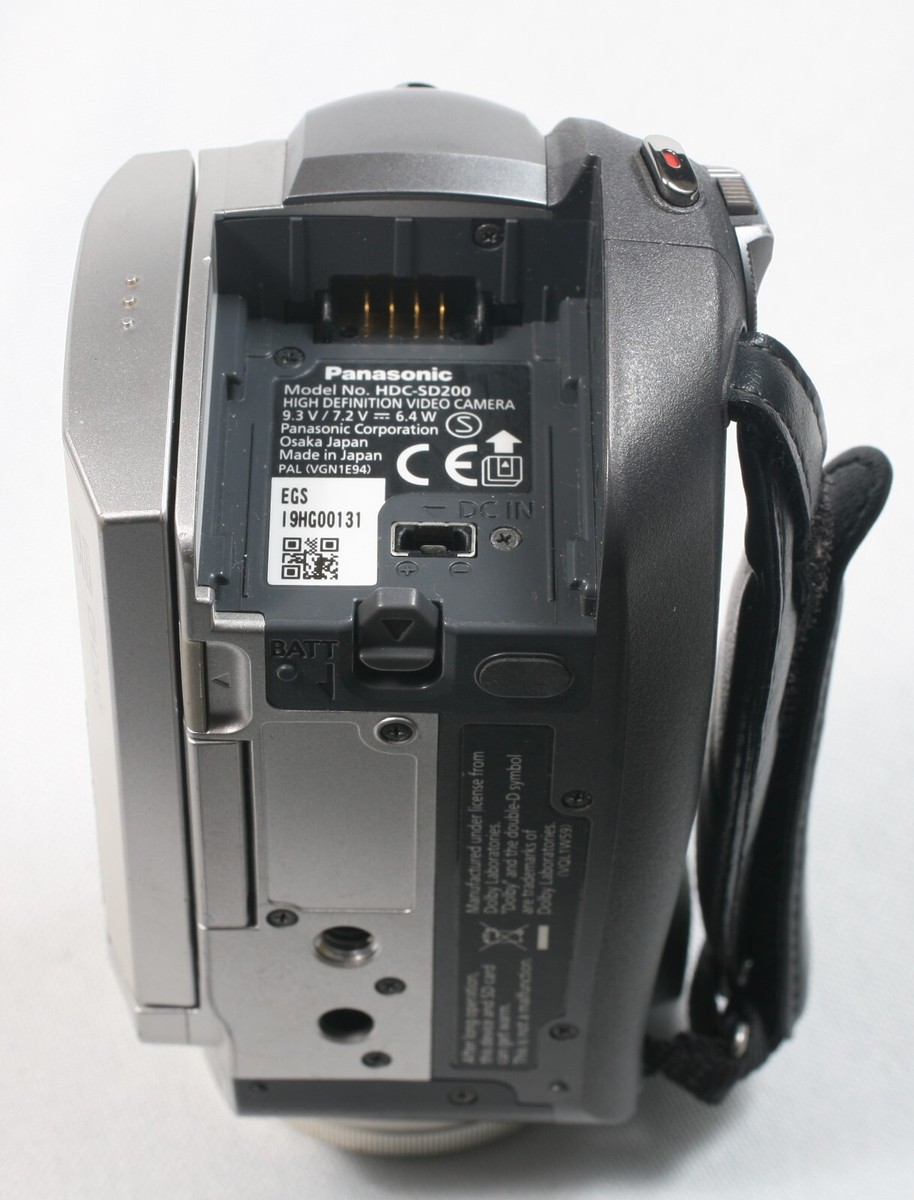Panasonic HDC-SD200 デジタルハイビジョンカメラ Panasonic HDC-SD200 compact 3MOS Camcorder UNTESTED | eBay