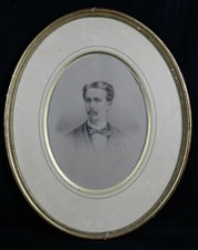 Napoléon III / Portrait signé de Cazenave ; dessin ancien à la mine de plomb