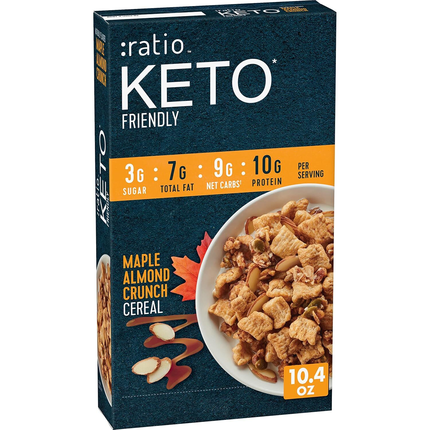 Ratio Maple Almond Crunch Cereal, 10g Protein, Keto 10.4 Ounce (Pack of 1)