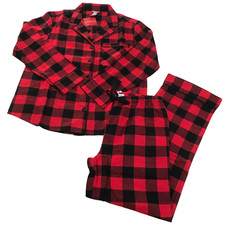 Wondershop At Target Womens Size S Long Sleeve 2 PC Pajama Set Buffalo Check Red