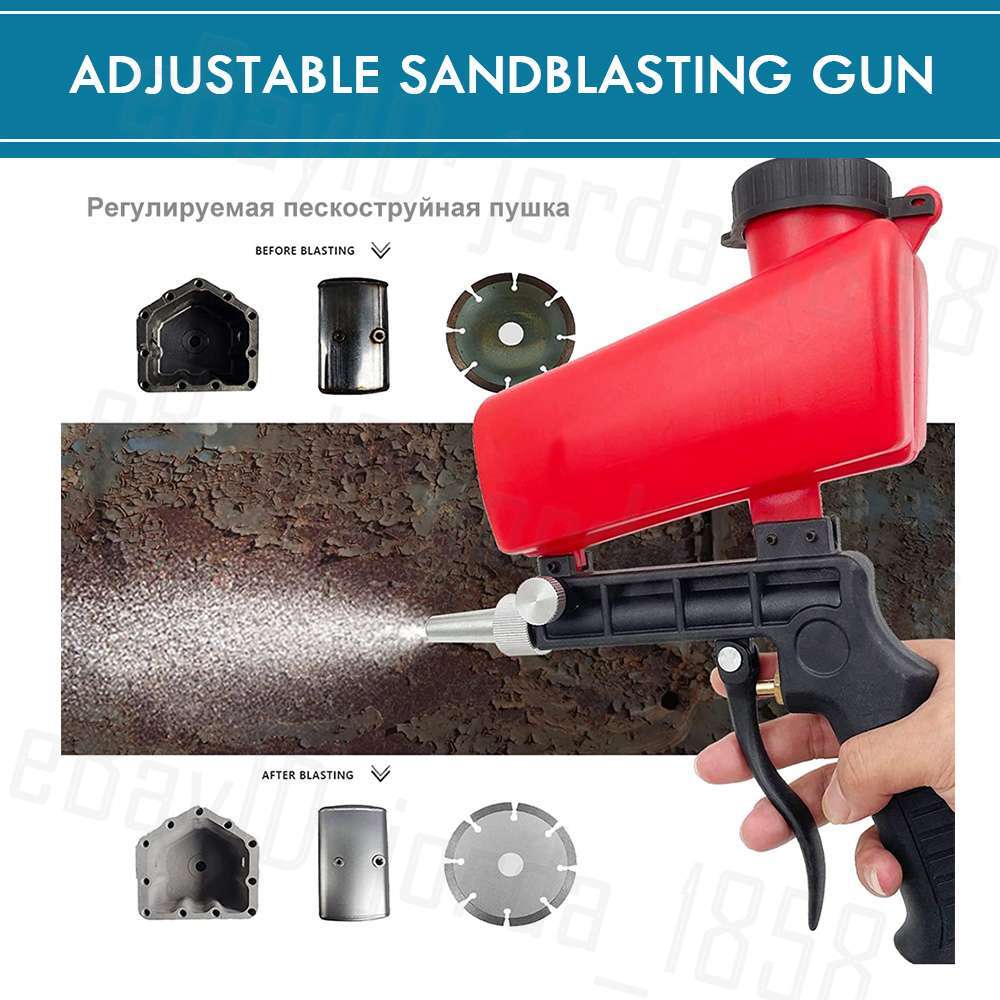 1/4" 90PSI Sand Blaster Gun Soda Spray Tool Air Compressor Pneumatic