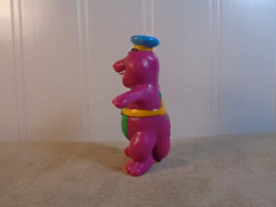VINTAGE 1993 BARNEY THE PURPLE DINOSAUR CROSSING GUARD 2.75