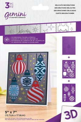 Zwillinge von Crafter's * Prägefolder & Schablone * 5x7'' * zarte Dekorationen