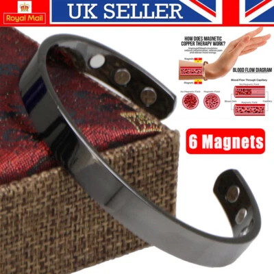 Copper Bracelet Magnetic Healing Bio Therapy Arthritis Pain Relief Bangle UK