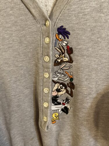 Vintage Warner Bros Studios Looney Tunes Pajamas Pjs Jumpsuit Taz Bugs, Sz. Med.