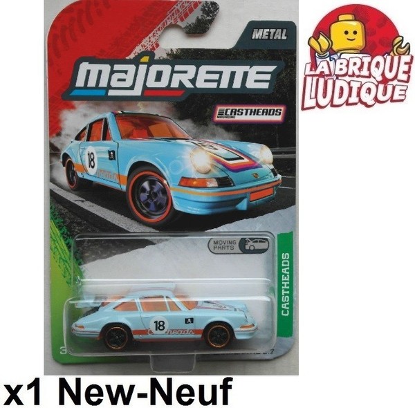 Majorette Castheads Premium Cars Porsche 911 Carrera Rs 2.7 Himmelblau Orange 18-image