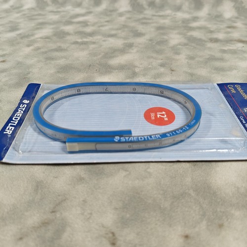 Staedtler Mars Righello Curvo Flessibile 12"/30cm Blu 97160-12BK Sigillato - Foto 2 di 3