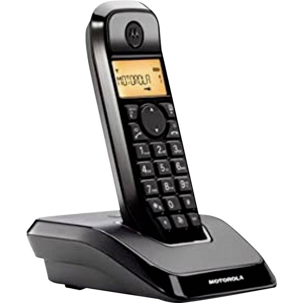 Téléphone DECT Motorola noir idéal pour le télétravail