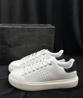 BJORN BORG Low CLS Men's EUR 42 / UK 8 Sneakers Leather White Lace Up Platform