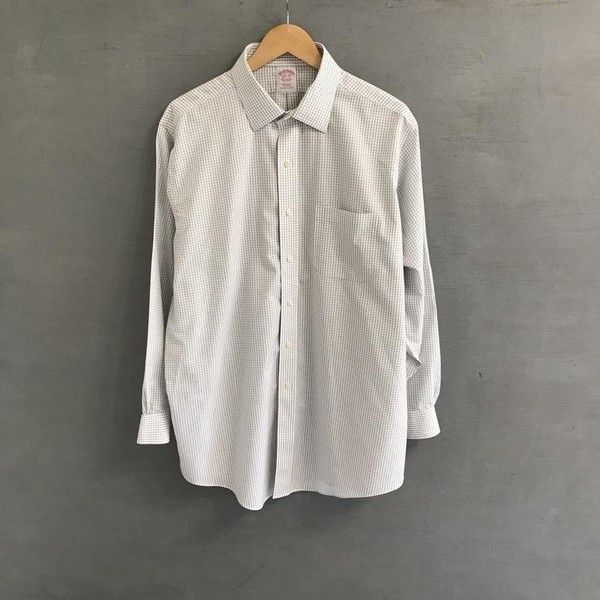 Men Brooks Brothers Shirt White Cotton 46 / 3XL / #1VKB