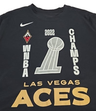 Las Vegas Aces 2022 WNBA Champs Black S/S DriFit Tee Size XLarge Basketball Nike