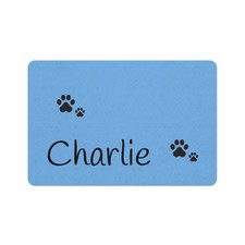 Personalized Pet Food Mat  Custom Dog Bowl, Cat Feeding, Non-Slip, Dog Dish