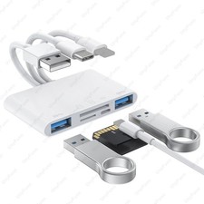 5 in 1 Memory Card Reader USB 3.0 OTG Adapter SD Card Reader For iPhone/iPad LOT