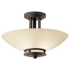 Kichler 3674OZ Hendrik 2-Light Semi-Flush in Olde Bronze