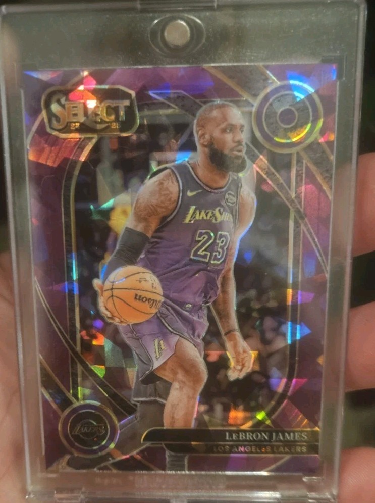 2024-25 Panini Select Lebron James #241 COURTSIDE Purple Cracked Ice /99 SSP LA