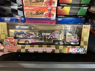 Jeff Burton 1999 Exide Gold Chrome Nascar 1/64 Diecast Hauler Transporter #99