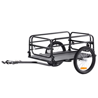 Bike Cargo Trailer Bicycle Carrier Storage Cart 160 lbs Load Carbon Steel