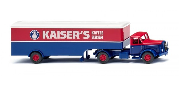 *Wiking H0 1/87 051328 Henschel Koffersattelzug Kaiser's Kaffee - Neu-image