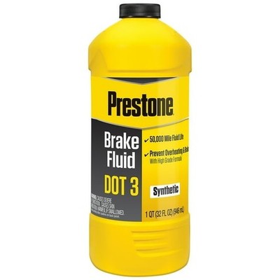 Prestone DOT 3 Brake Fluid 32 fl. oz. High Grade, 50,000 Mile Fluid Life
