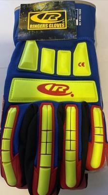 Ringers Gloves 259B Impact Resistant Gloves Blue XL New Tpr Protection