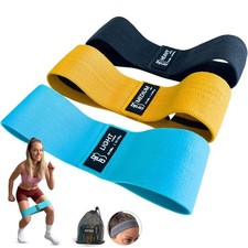   Fabric Resistance Bands for Legs  Butt   Non-Slip Booty Bands Set   3 Leve...