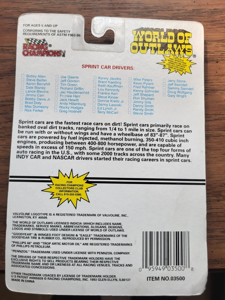 RC World Of Outlaw #11 Steve Kinser - Image 2 of 2