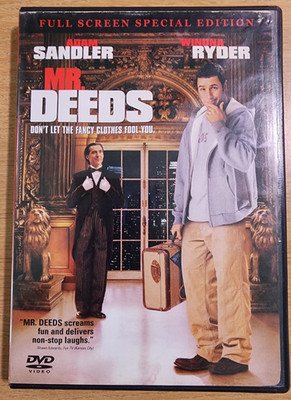 Mr. Deeds (DVD, 2002, Full Screen) Adam Sandler, Winona Ryder, John Turturro