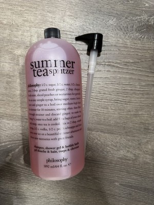 Philosophy SUMMER TEA SPRITZER 3in1 Shampoo Bubble Bath SHOWER GEL 64oz JUMBO!!!