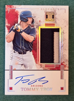 #ad 2025 Panini Impeccable Elégance Jersey Autographs Tommy Troy Holo Silver 25 $25.00