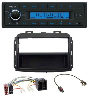 VDO AUX Bluetooth USB MP3 Car Stereo for Fiat 500L (with ISO, 2012 onwards)
