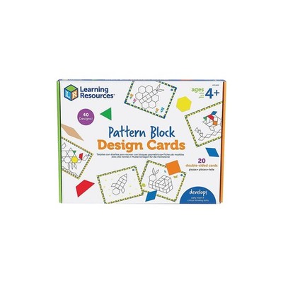 Learning Resources Pattern Block Design Cards, Color Medium, Multi 
