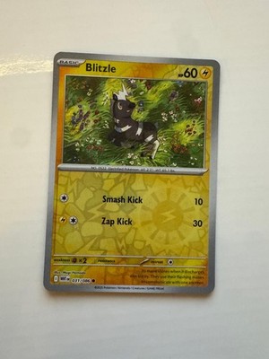 Blitzle 031/086 Reverse Holo  White Flare Pokemon Near Mint