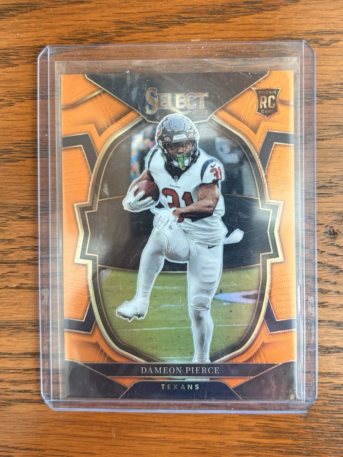 ￼ 2022 Panini Select Concourse Orange Prizm 37/49 Dameon Pierce #47 RC  Texans
