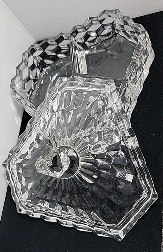 3-Part Candy Dish with Lid American Clear (Stem 2056) by FOSTORIA - Picture 2 of 4