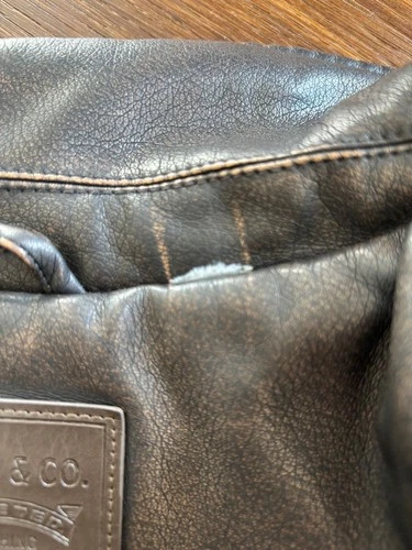 Levi's Men's Faux Leather Bomber Jacket Coat Brown XL New With Tags MSRP $195 image 4