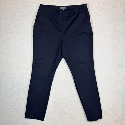 Tokito Womens Navy Work Pants Size 14 Stretch Straight Leg Office Trousers