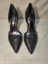 Coach Holmes Heels Black Studded Pumps Size 8 Leather