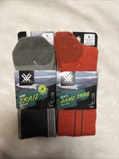 Vortex Optics Game Trail Hunt Socks Men's Large 2 Pair New NWT