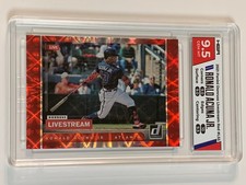 2021 Panini Donruss Livestream Red #LS5 Ronald Acuna Jr. /149 - HGA 9.5 (Gem MT)
