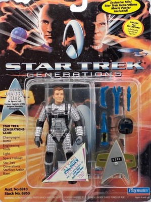 CAPTAIN JAMES KIRK SPACE SUIT 4,5'' INCH STAR TREK GENERATIONS PLAYMATES FIGUR
