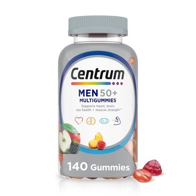 Centrum Multigummies Mens 50 Plus, Assorted Fruit, 140 Count