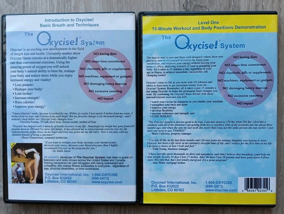 Oxycise Intro to Basic Breath & Techniques & Intro Jill R. Johnson DVD Exercise - Image 2 of 2
