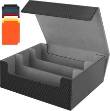 MaxGear Card Deck Case for Trading Cards 1800  PU Leather Card Storage Box