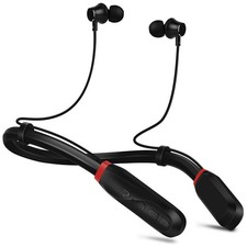 Neckband Bluetooth Headphones, 200H Long Playtime Wireless Stereo Neckband Ea...
