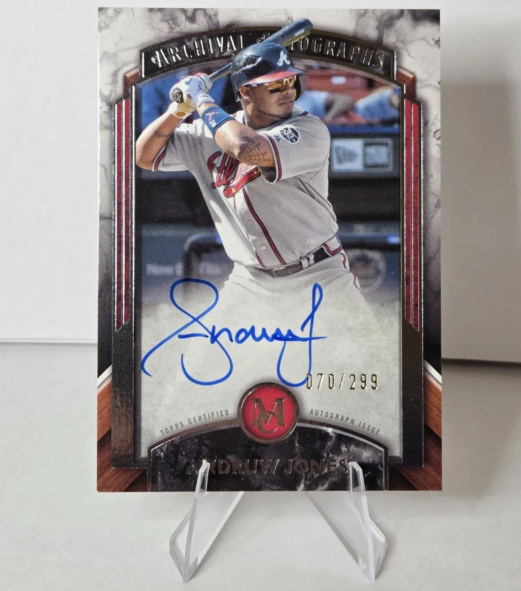 Topps Andruw Jones Baseball Autographed Sports Trading Cards