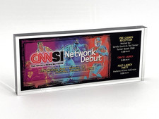 CNN/SI Network Debut 1996 Acrylic Promo Block CNN Sports Illustrated